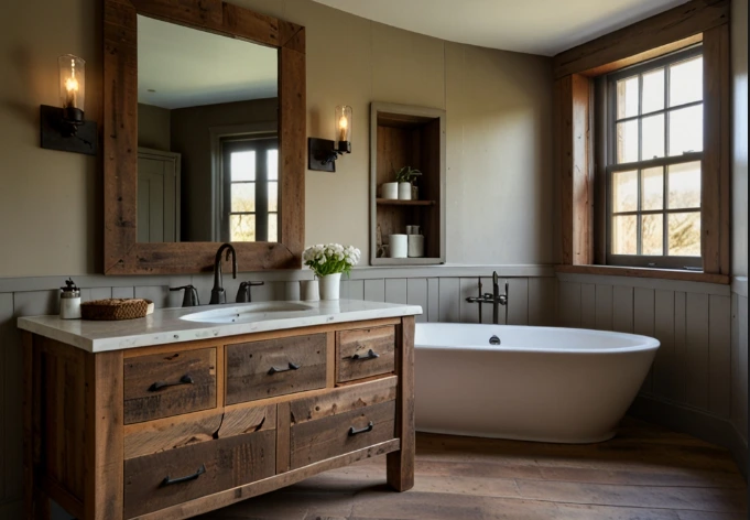 Reclaimed Wood Vanity 