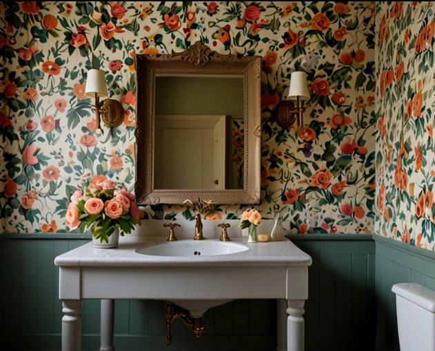 Floral Wallpaper for Cottage Charm